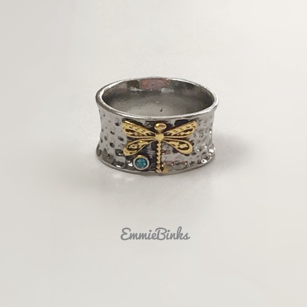 RESTOCKED New FP Textured Dragonfly Band Statement Ring - Picture 4 of 13